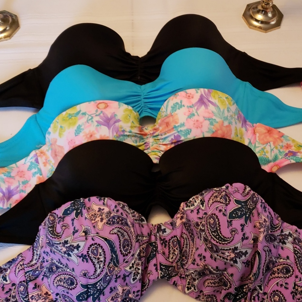 Victoria secret 34d bandeau swim tops